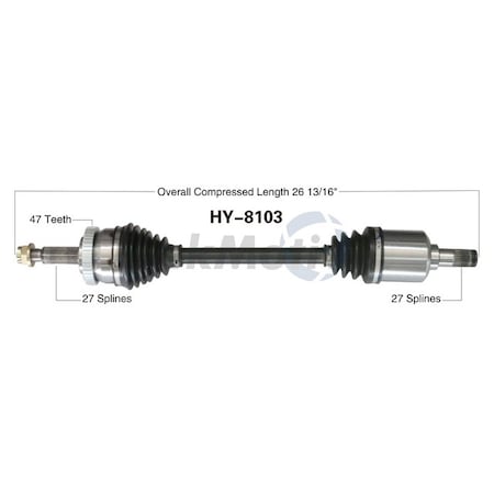 Surtrack Axle Cv Axle Shaft, Hy-8103 HY-8103
